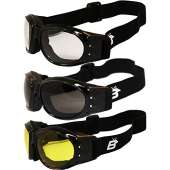 Three (3) Pairs Birdz Eagle Padded Motorcycle Goggles Airsoft Googles Comes with Clear, Smoke, and Yellow Day and Night riding comfort You Should Have Googles For Any Weather Condition