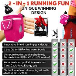 “2-in-1 Running Fun” - Pink Handheld 12 Oz. Water