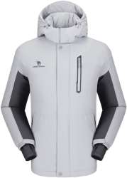 CAMEL CROWN Men's Mountain Snow Waterproof Ski Jacket Detachable