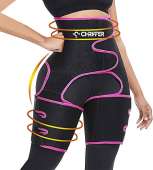 Chriffer High Waist Thigh Trimmer for Women, 3-in-1 Waist and Thigh Trainer, Butt Lifter Waist Trimmer, Hip Enhancer in Shape Trimmer for Workout, Slimming, Yoga Running, Fitness Slimming Shaper Wear