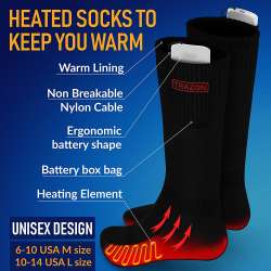 Heated Socks for Men and Women Rechargeable