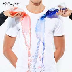 Helisopus 2018 Summer Hydrophobic T shirts Men Waterproof ...