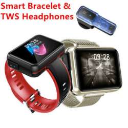 LEMFO T91 TWS Wireless Bluetooth Headset Smart Watch 1.4 ...