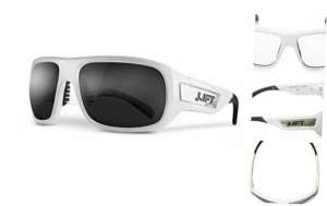 LIFT Safety Bold Safety Glasses (White Frame/Smoke Lens ...