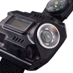 Rechargeable Waterproof Flashlight Watch Compass Super ...