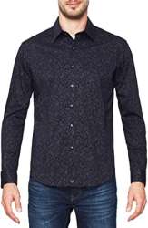 Buttercloth Men’s Tall Fit Engine Turn Long Sleeve Button ...