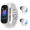 Earbuds with Microphone Smart Watch - 8 in 1 Touch Control Smart Bracelet TWS Earphones Dual... Earbuds with Microphone Smart Watch - 8 in 1 Touch Control Smart Bracelet TWS Earphones Dual...