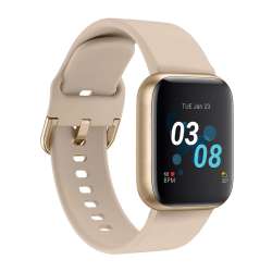 iTouch Air 3 Smartwatch: Gold Case with Beige Strap ...