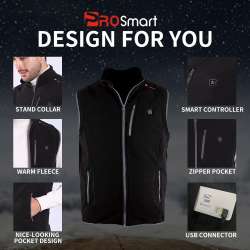 PROSmart Heated Vest Polar Fleece Lightweight Waistcoat with USB