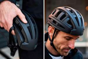 The FEND One bicycle helmet folds inwards to make it more portable