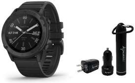 Garmin Tactix Delta, Premium GPS Smartwatch with Specialized Tactical Features, Designed to Meet Military Standards with Wearable4U Ultimate Power Pack Bundle (Black)