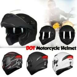 ILM Motorcycle Dual Visors Flip up Modular Full Face Helmet DOT