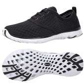 ALEADER Men's Stylish Quick Drying Water Shoes Black 10.5 D(M) US