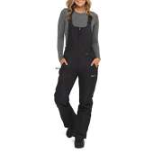 Arctix Women's Essential Insulated Bib Overalls, Black, Medium
