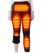 HEATEDTEK Women Heated Pants - Warm Heating Pants for Womens, 8pcs Heating Pads, 3 Temperature Control (Without Battery) Black