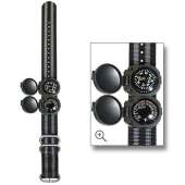 Sun Company ArmArmour 3 Wrist Compass/ Thermometer - Gray/Black Striped Strap