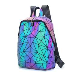 Buy Geometric Backpack Luminous Backpacks Holographic Reflective
