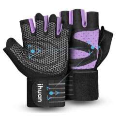 ihuan Ventilated Neoprene Weight Lifting Workout Gloves Purple | eBay