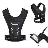 Tikaton Running Vest with Adjustable Waistband & Smart Materials - Black