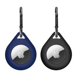 2 Pack Premium Silicone Airtag Apple Case, Airtag Keychain Holder, Anti ...