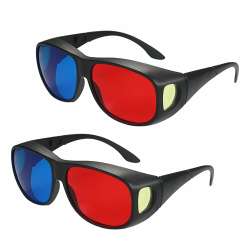 2 Pack Red-Blue 3D Glasses/Cyan Anaglyph Simple Style 3D Glasses