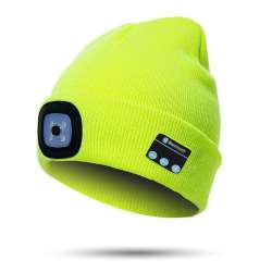 2021 Designer LED Beanies With Bluetooth Warm Hats Bluetooth LED Hat ...