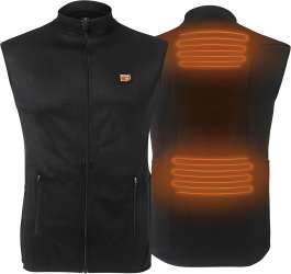 30seven Heated Vest — Regular Fit Sleeveless Base Layer with Zipper for ...