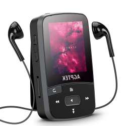 AGPTEK Bluetooth Clip MP3 Player 16GB FM/Voice Recording