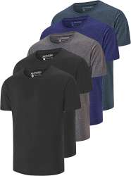 5 Pack: Men's Active Dry-Fit T-Shirt, Athletic Running