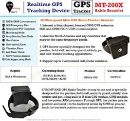 Amazon.com: Ankle Tracker, GTM MT-200X Real Time 4G GPS Ankle