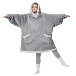 Amazon.com: Bedsure Wearable Blanket Hoodie - Sherpa Fleece Hooded