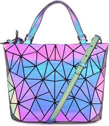 Amazon.com: HotOne Geometric Purse Holographic Purse and Handbag Color ...