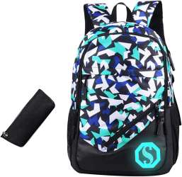 Amazon.com | JiaYou Boy Girl Unisex 20L Fashion School Bag