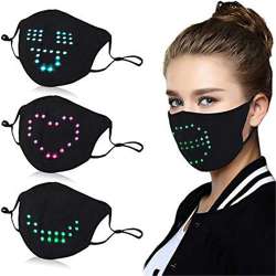 Amazon.com: LED Face Mask Voice Activated Light Up Mask Smart