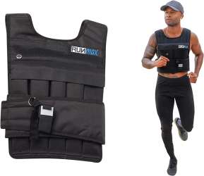 Amazon.com : RUNFast RUNmax Pro Weighted Vest, 40 lb, Black