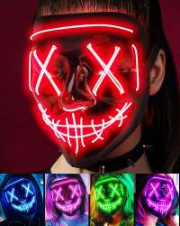 Amazon.com: Sago Brothers Scary Halloween Mask, LED Light up Purge