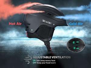 Amazon.com: VELAZZIO Valiant Ski Helmet, Snowboard Helmet - Black
