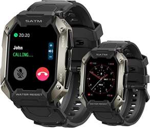 AMAZTIM Smart Watches for Men,100M Waterproof Rugged Military Grade ...