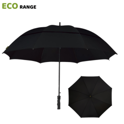 Black ECO Golf Umbrella - Auto-Open - Windproof Vented Canopy