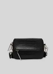 Black Millie Croc Crossbody Bag | WHISTLES |