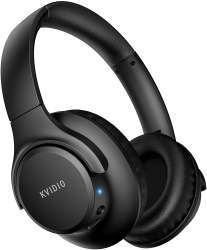 Bluetooth Headphones Over Ear, KVIDIO 55 Hours Playtime Wireless