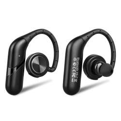 Bluetooth Wireless Headset, Waterproof Ear Hooks Earphones Noise ...