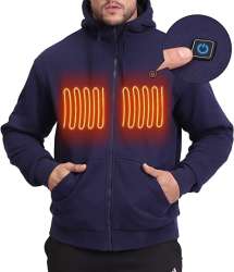 Buy MYHEAT Heated Hoodie for Men Electric Sweater Heavyweight Fleece ...