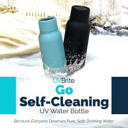 Buy UVBrite Go Self-Cleaning UV Water Bottle - 18.6 oz Insulated ...