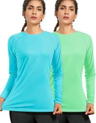 Buy Women's UPF50+ Long Sleeve UV Sun Protection Shirts Quick Dry Rash ...