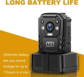 CammPro I826 1296P HD Police Body Camera, 64GB - Audio + Night Vision ...