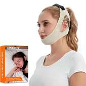 Chin Strap for Cpap Users, Anti Snoring Sleep Aid Solution for Men and Women, Adjustable Effectively Reduce Snoring, Stop Snore Device for Better Sleep (Nude)