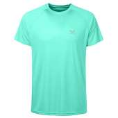 Corna Men's UPF 50+ Sun Protection Short Sleeve Moisture Wicking Cool Dry T-Shirt Lightweight Sports Running Shirts Glass Blue XL
