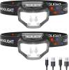 Curtsod Headlamp Rechargeable, 2-Pack 1200 Lumen Super Bright with White Red LED Head Lamp... Curtsod Headlamp Rechargeable, 2-Pack 1200 Lumen Super Bright with White Red LED Head Lamp...