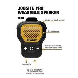DeWALT Jobsite Pro Wearable Bluetooth Speaker - Interior